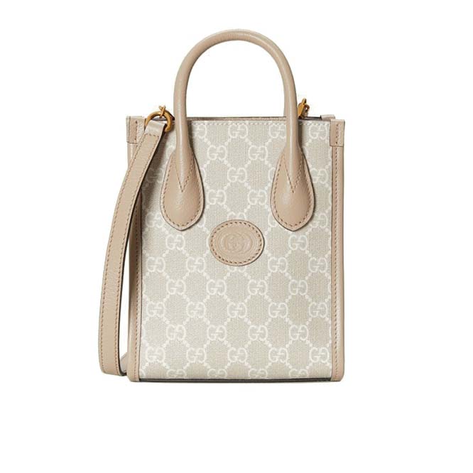 GUCCI MINI TOTE BAG WITH INTERLOCKING&G  671623 (20*16*7cm）